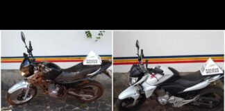Em Itabirito, PM apreende 2 motos: 1 furtada em Contagem e outra usada para manobras perigosas Em Itabirito, PM apreende 2 motos: 1 furtada em Contagem e outra usada para manobras perigosas