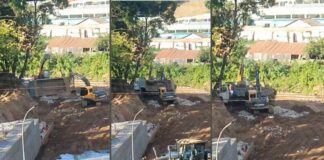 Itabirito: caminhão tomba durante obras da futura Praça do Centenário; veja vídeo Itabirito: caminhão tomba durante obras da futura Praça do Centenário; veja vídeo