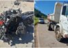 BR-356: moto e caminhão da Prefeitura de Itabirito se envolvem em acidente Moto bate em caminhão da Prefeitura de Itabirito