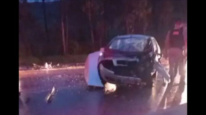 BR-040: choque frontal entre 2 carros deixa feridos na divisa de Itabirito com Nova Lima