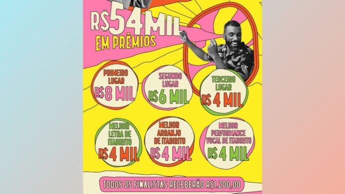 3° Festival da Música de Itabirito: R$ 54 mil em prêmios; inscrições até sábado (29/4)