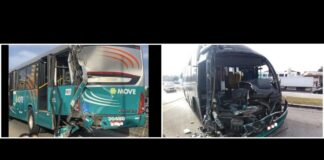 Ônibus se chocam em BH: 17 feridos, sendo 1 em estado grave Ônibus se chocam em BH: 17 feridos, sendo 1 em estado grave