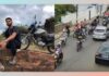 Ouro Preto, em cortejo pelas ruas, homenageia o motoboy Joakas, que morreu em acidente Ouro Preto, em cortejo pelas ruas, homenageia o motoboy Joakas, que morreu em acidente