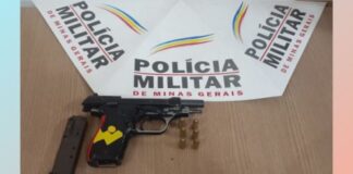 Ouro Preto: homem que se exibia em rua com arma de fogo e ameaçava mulher é preso pela PM Ouro Preto: homem que se exibia em rua com arma de fogo e ameaçava mulher é preso pela PM