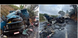 3 pessoas da mesma família e 1 motorista de caminhão morrem em acidente na BR-116 3 pessoas da mesma família e 1 motorista de caminhão morrem em acidente na BR-116