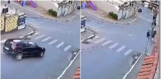 Itabirito: vídeo mostra batida de carro desgovernado em morro e crianças assustadas no Pedra Azul Itabirito: vídeo mostra batida de carro desgovernado e crianças assustadas no Pedra Azul