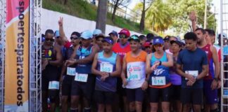 3ª Meia Maratona Irenice Maria Rodrigues movimenta corredores em Itabirito Largada dos 21 quilômetros da 3ª Meia Maratona Irenice Maria Rodrigues. Foto - reprodução.