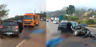 Itabirito, BR-356: acidente entre 4 veículos mata 1 motorista no viaduto do São José Itabirito, BR-356: acidente entre 4 veículos mata 1 motorista no viaduto do São José