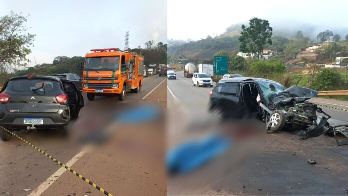 Itabirito, BR-356: acidente entre 4 veículos mata 1 motorista no viaduto do São José