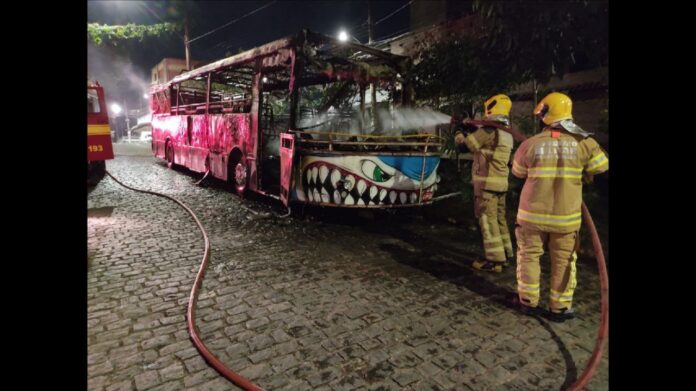 MG: trenzinho da alegria pega fogo no Vale do Aço