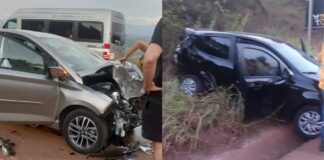 Itabirito: óleo na BR-356 provoca acidente entre 2 carros na Serra da Santa Itabirito: óleo na BR-356 provoca acidente entre 2 carros na Serra da Santa