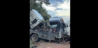 Acidente entre carro e carretas deixa feridos na BR-381; veja vídeos Acidente entre carro e carretas deixa feridos na BR-381; veja vídeos