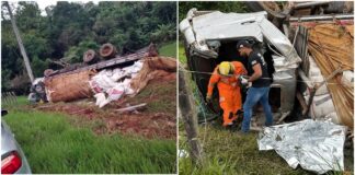 Jovem de 23 anos morre em acidente com caminhão na MGC-383; veja fotos Jovem de 23 anos morre em acidente com caminhão na MGC-383; veja fotos