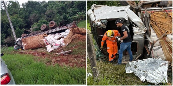 Jovem de 23 anos morre em acidente com caminhão na MGC-383; veja fotos