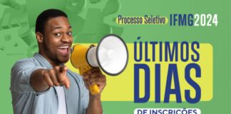 Últimos dias para inscrição no Processo Seletivo IFMG 2024 Últimos dias para inscrição no Processo Seletivo IFMG 2024. imagem - divulgação.