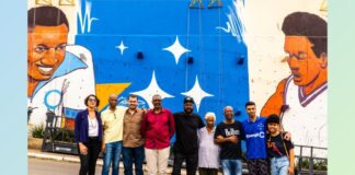 História de Itabirito: atletas Silvestre e Irenice são homenageados com arte no muro da quadra do Cemi História de Itabirito: atletas Silvestre e Irenice são homenageados com arte no muro da quadra do Cemi