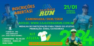 Corrida e caminhada: inscrições abertas para o 1º Cajazeiras Run, em Itabirito Cajazeiras Run. Imagem - reprodução.