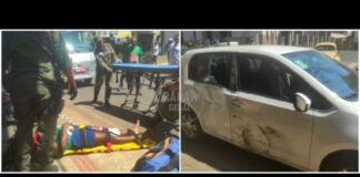 Acidente entre moto e carro deixa ferido no Centro de Itabirito Acidente entre moto e carro deixa ferido no Centro de Itabirito