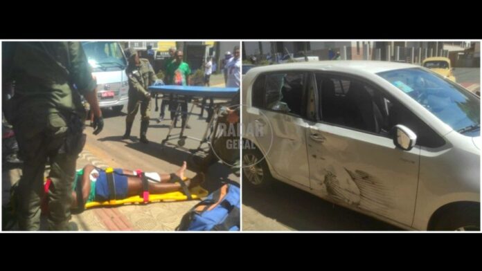 Acidente entre moto e carro deixa ferido no Centro de Itabirito