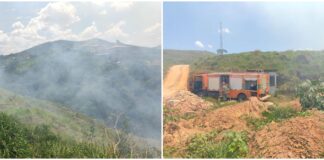 Itabirito: sob sol escaldante, Brigada combate incêndio de grandes proporções no bairro Gutierrez Itabirito: sob sol intenso, Brigada combate incêndio de grande proporção no bairro Gutierrez