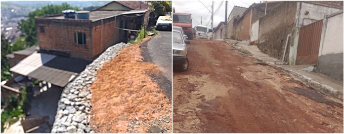 Itabirito: muro feito na Vila Gonçalo e obra inacabada em rua do Agostinho Rodrigues geram reclamações