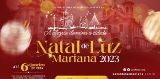 Mariana: Natal de Luz 2023 será apresentado nesta sexta-feira Prefeitura de Mariana lança Natal de Luz 2023 na sexta-feira