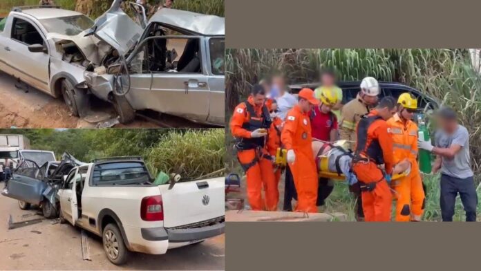 Choque entre 2 veículos mata motorista na MG-040