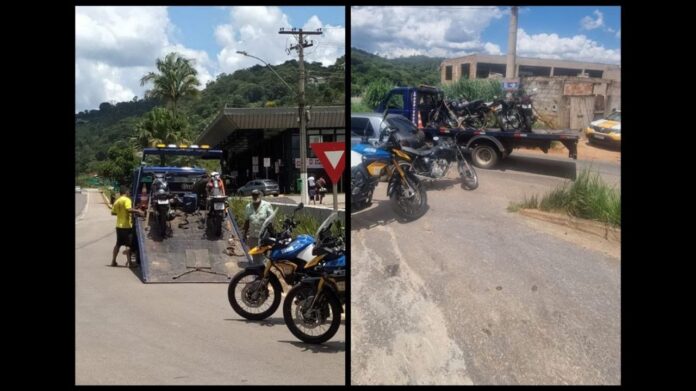 Itabirito/Cachoeira do Campo: contra rolezinhos, PMRv em 1 dia remove 14 motos e aplica 100 multas