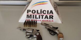 PM apreende 2 armas após homem ser denunciado por ameaças em Diogo de Vasconcelos