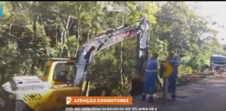 Obras contra erosão são iniciadas na MG-129 entre Ouro Preto e Ouro Branco Obras contra erosão são iniciadas na MG-129 entre Ouro Preto e Ouro Branco