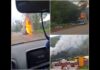 Ônibus pega fogo na BR-040, em Ribeirão do Eixo, Itabirito; veja vídeo Ônibus pega fogo na BR-040, em Ribeirão do Eixo, Itabirito