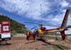 Idoso, que trabalhava na duplicação da MG-030, cai em vala de 4 metros e helicóptero Arcanjo é acionado Idoso, que trabalhava na duplicação da MG-030, cai em vala de 4 metros e helicóptero Arcanjo é acionado
