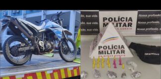 Mariana: jovem de 23 anos é preso com drogas após cair de moto fugindo da PM em alta velocidade Mariana: jovem de 23 anos é preso com drogas após cair de moto fugindo da PM em alta velocidade