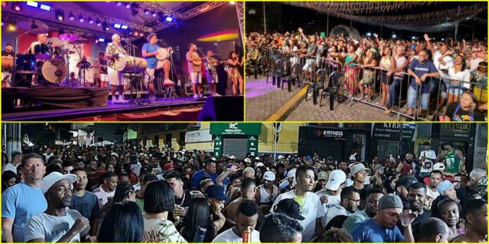 4º dia de Carnaval em Itabirito: show da banda Fundo de Quintal e povo atrás do trio elétrico; VÍDEO