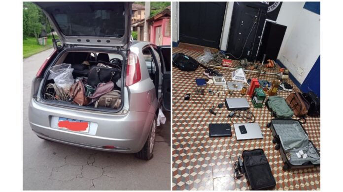 Ladrão furta em Ponte Nova e é preso em Ouro Preto pela PM; na ação policial, carro é recuperado