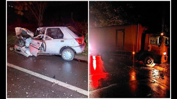 Ouro Preto: acidente entre caminhão e carro mata motorista na BR-356, em Cachoeira do Campo