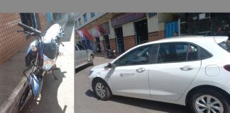 2 acidentes com motos mobilizam Brigada de Itabirito nesta segunda Imagens dos veículos envolvidos na batida no Praia - Foto: Brigada de Itabirito.