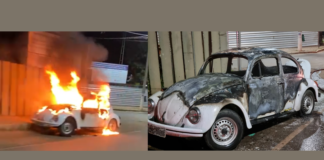 Incêndio consome Fusca em Itabirito: “Quase me queimei, mas saí a tempo”, disse motorista; VÍDEO Incêndio consome Fusca em Itabirito: "Quase me queimei, mas saí a tempo", disse motorista
