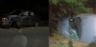 Carro com 8 pessoas, sendo 3 crianças e 1 bebê, envolve-se em acidente na MG-020 Carro com 8 pessoas, sendo 3 crianças e 1 bebê, envolve-se em acidente na MG-020