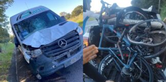 Van atropela grupo de ciclistas na BR-040: 7 feridos, sendo 2 em estado grave Van atropela grupo de ciclistas na BR-040: 7 feridos, sendo 2 em estado grave