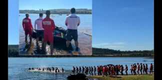 Salvamento aquático: em treinamento na Lagoa dos Ingleses, 500 bombeiros de Minas desafiam limites Salvamento aquático: em treinamento na Lagoa dos Ingleses, 500 bombeiros de Minas desafiam limites