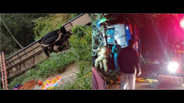 Pelo menos 7 mortos em acidente com ônibus na MG-120