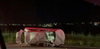 BR-040: veículo capota e gestante é ejetada de carro; outras 4 pessoas ficam feridas