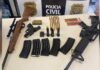 Fuzil, rifle, pistola e quase 150 munições são apreendidos em residência de BH Fuzil, rifle, pistola e quase 150 munições são apreendidos em residência de BH
