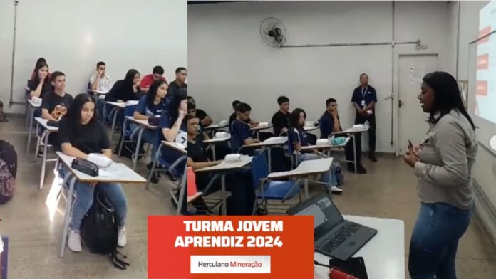 Turma do Jovem Aprendiz 2024 da Herculano Mineração. Foto - divulgação.