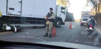 BR-040: mulher morre após colidir moto em caminhão, em Conselheiro Lafaiete BR-040: mulher morre após colidir moto em caminhão, em Conselheiro Lafaiete