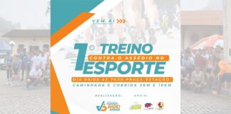 Itabirito: equipe de corrida Voando Baixo realiza 1º Treinão contra o assédio no esporte Treinão sobre em Combate ao Assédio Esportivo em Itabirito. Foto - divulgação.