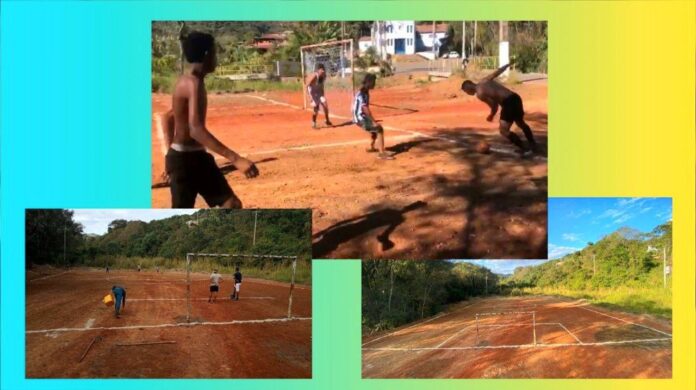 Ouro Preto: Bocaina, em mutirão, coloca traves, faz marcações e, pela 1ª vez, tem um campo de futebol