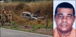 Motorista sem CNH morre após capotar na MG-217; bombeiros suspeitam que vítima cochilou ao volante Motorista sem CNH morre após capotar na MG-217; bombeiros suspeitam que vítima cochilou ao volante