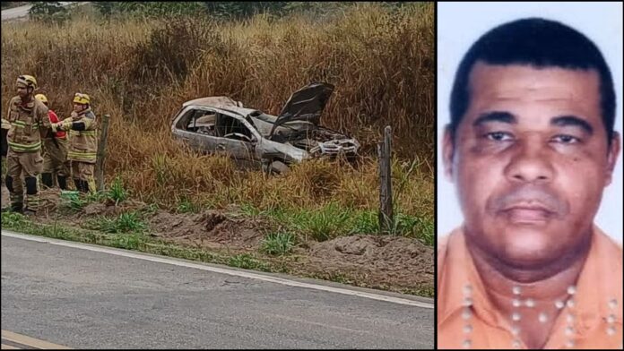 Motorista sem CNH morre após capotar na MG-217; bombeiros suspeitam que vítima cochilou ao volante